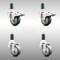 Service Caster 3 Inch 316SS Thermoplastic Rubber Swivel 1-1/4 Inch Stem Caster Lock Brake, 2PK SCC-SS316TTLEX20S314-TPRB-2-S-2-114 - alternate 1